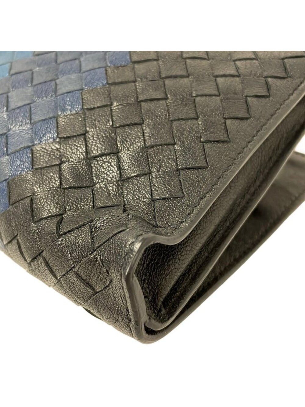Bottega Veneta Clutch Intrecciato Dark Navy Leather - Picture 6 of 9